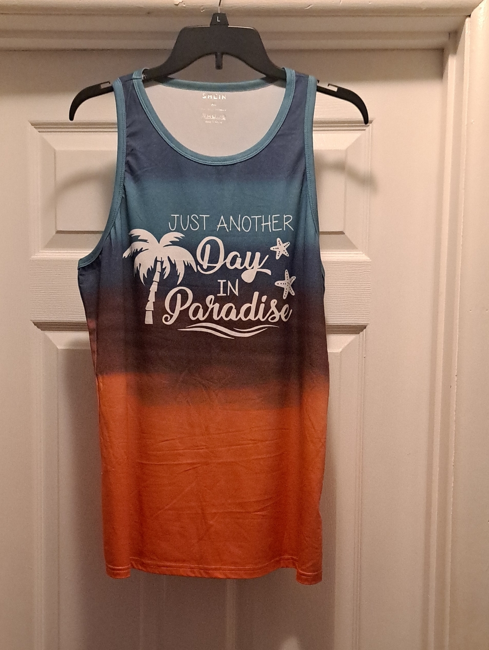 Gradient Blue to Orange 'Day in Paradise' Tank Top - Womens